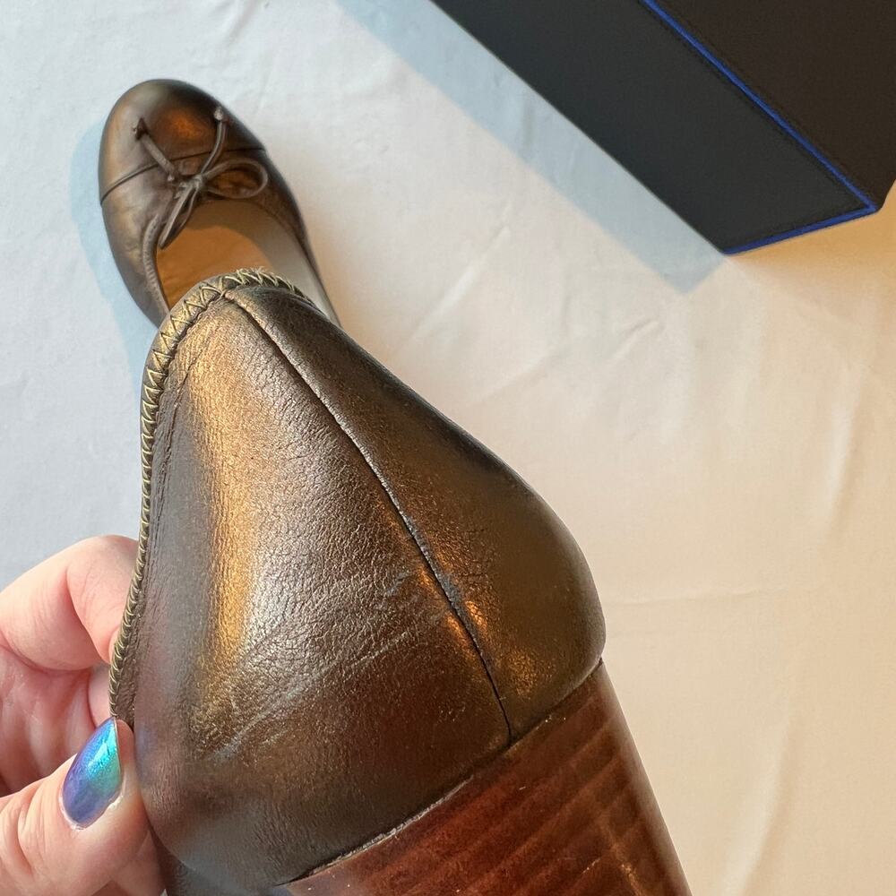 Cole Haan Nike Air Tali Closed Toe Wedge Shoes Copper | Women's size 8 - Picture 11 of 13